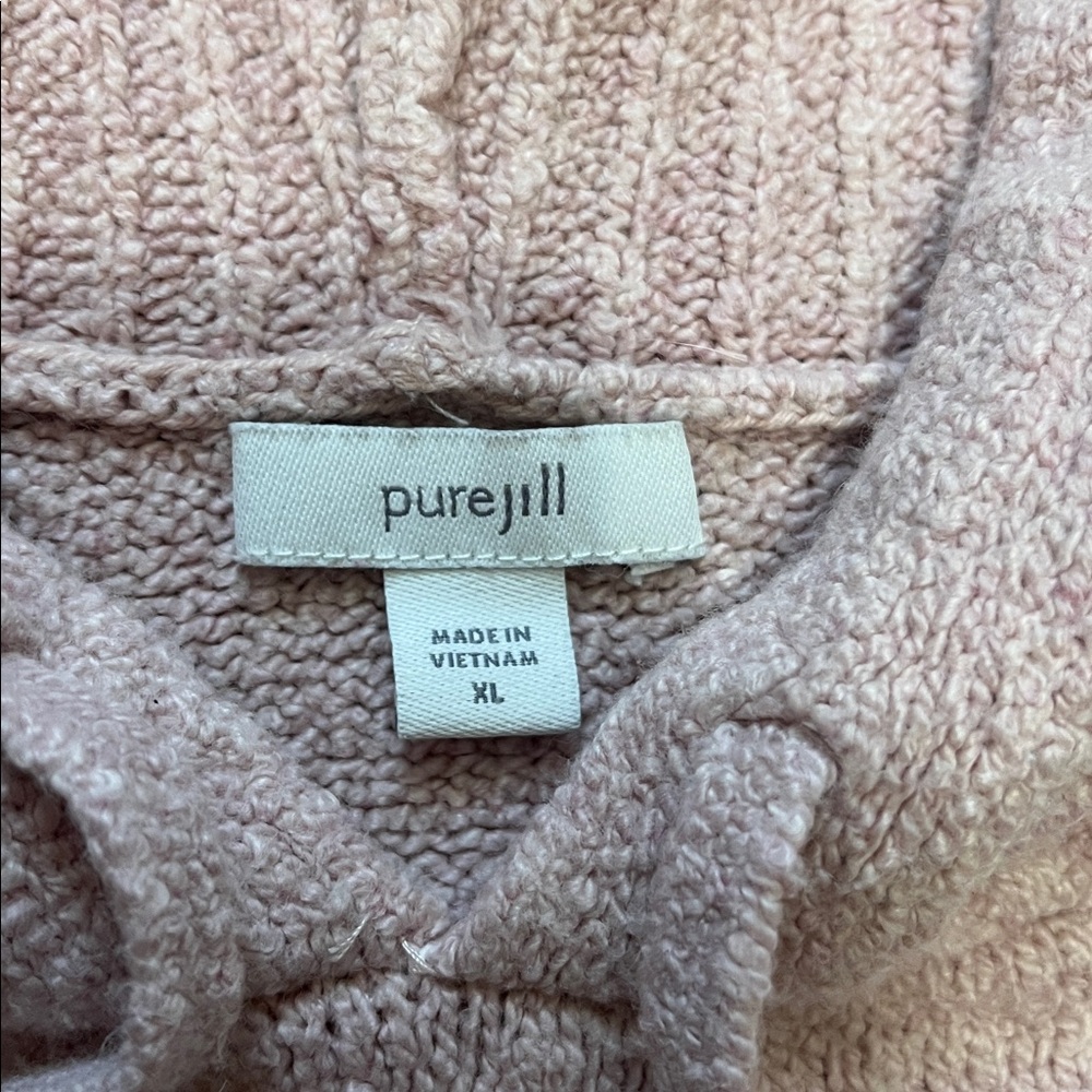 Relaxed Hooded Knit Pullover in Dusty Pink - Picture 5 of 11